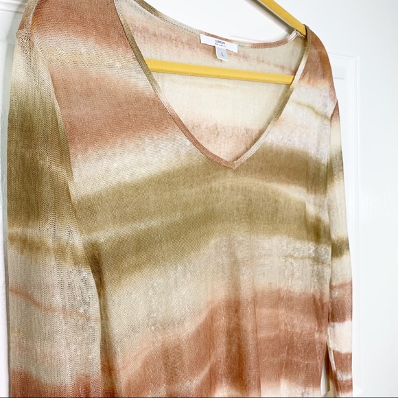 Drew Anthro LS V-Neck Semi-Sheer Sweater - Picture 3 of 6